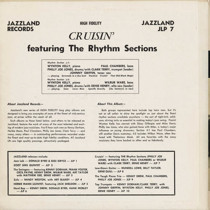The Rhythm Sections (Wynton Kelly, Philly Joe Jones, Paul Chambers etc...) - Cruisin’ The Rhythm Sections (JLP 7) 1960 US JAZZLAND｜中古LP