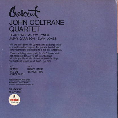 John Coltrane - Crescent (AS-66) LP 1973 US Impulse