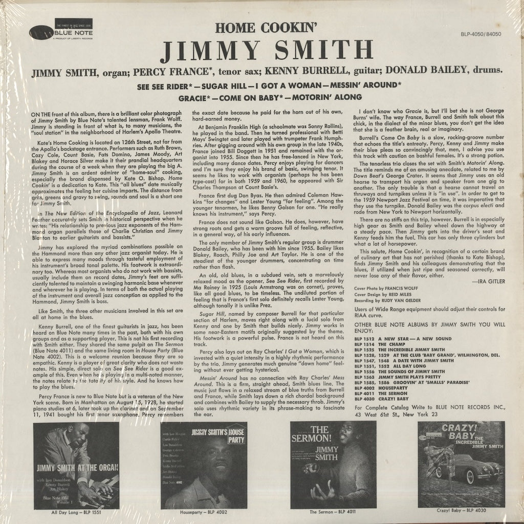 Jimmy Smith / ジミー・スミス / Home Cookin' (BST-84050)