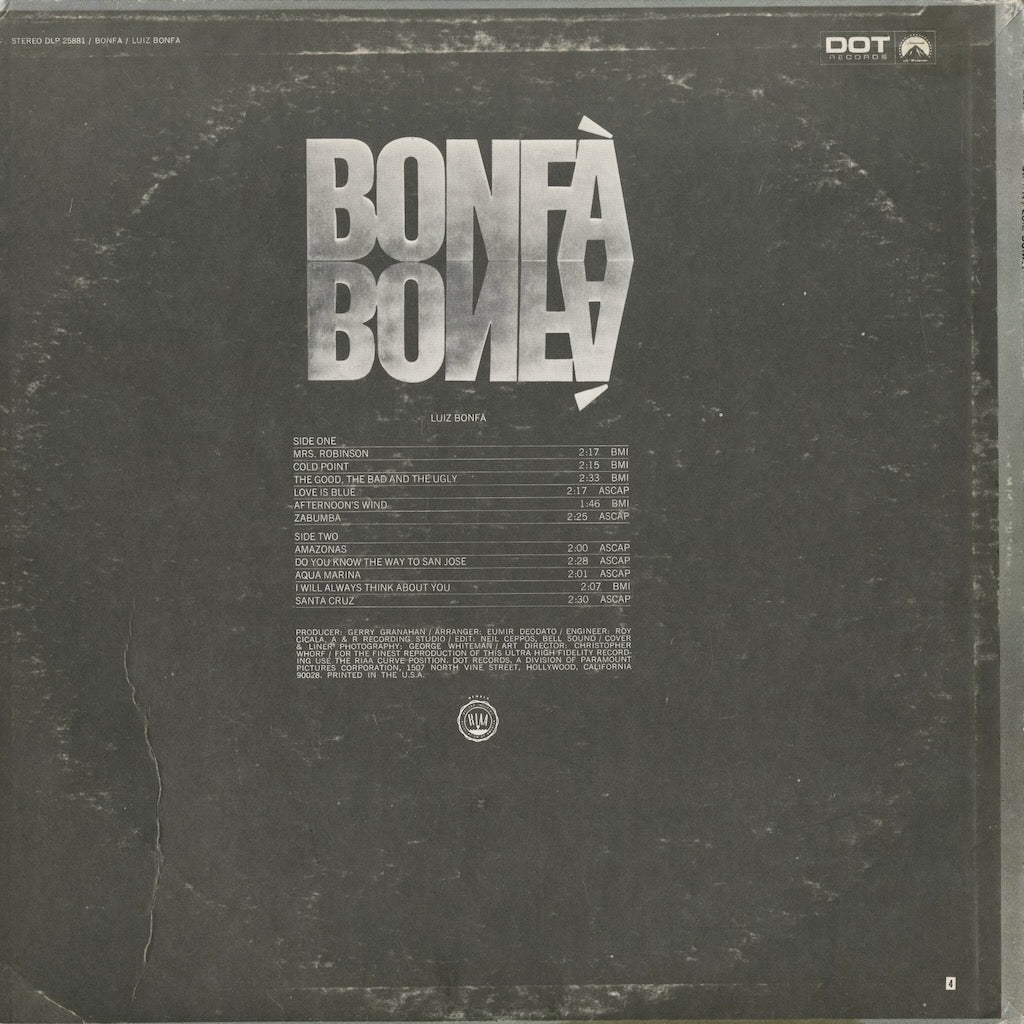 Luiz Bonfa - Bonfa (DLP 25881) LP 1968 US Dot｜中古LP