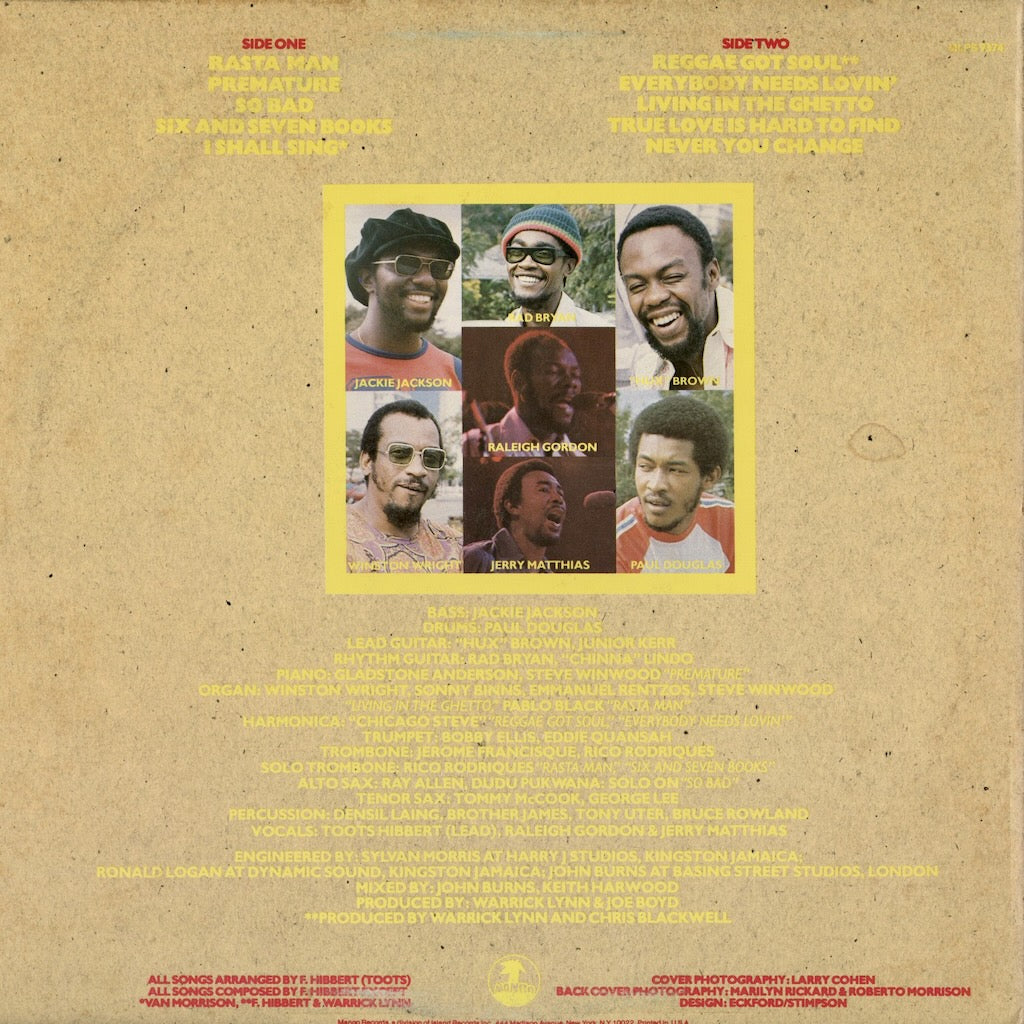 Toots & The Maytals - Reggae Got Soul MLPS 9374 中古レコード通販