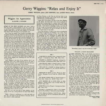 Gerry Wiggins / ゲリー・ウィギンス / Relax And Enjoy It!  (OJC-173)