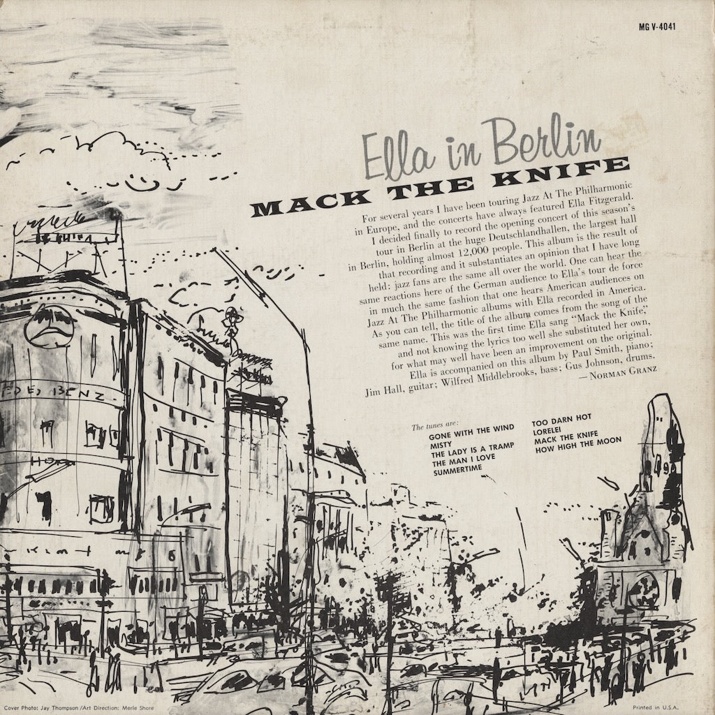 Ella Fitzgerald / エラ・フィッツジェラルド / Mack The Knife - Ella In Berlin (MG V-4041)