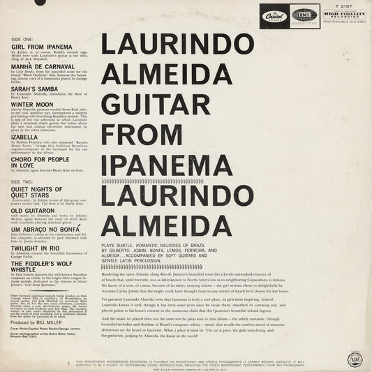 Laurindo Almeida – Guitar From Ipanema (T 2197) LP 1964 US Capitol | 中古LP