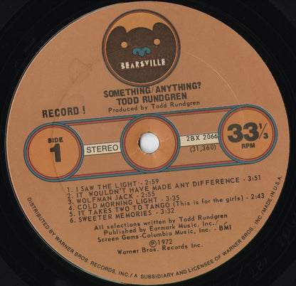 Todd Rundgren - Something / Anything? (2BX 2066) LP 1972 US Bearsville｜中古LP