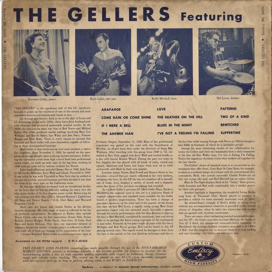 Herb Geller - The Gellers (MG-36024) 1955 US EmArcy｜中古LP