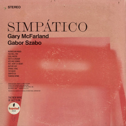 Gary McFarland, Gabor Szabo - Simpatico (AS-9122) 1970 US Impulse｜中古LP