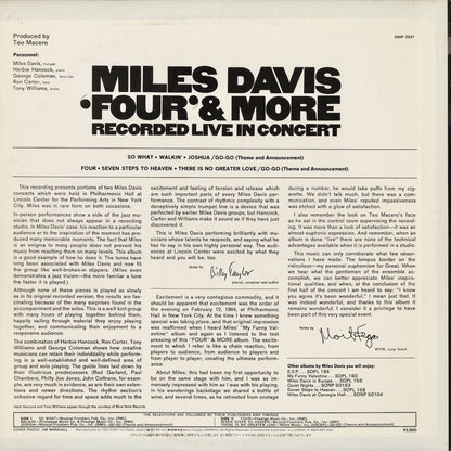 Miles Davis / マイルス・デイヴィス / 'Four' & More - Recorded Live In Concert (28AP 2837)