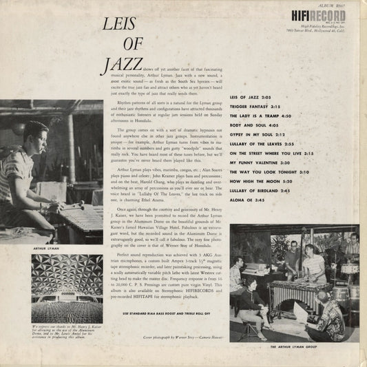 Arthur Lyman – Leis Of Jazz (SR 607) LP 1958 US HiFi Record | 中古LP