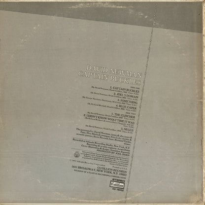 David Newman - Captain Buckles (SD 18002) LP 1971 US Cotillion｜中古LP