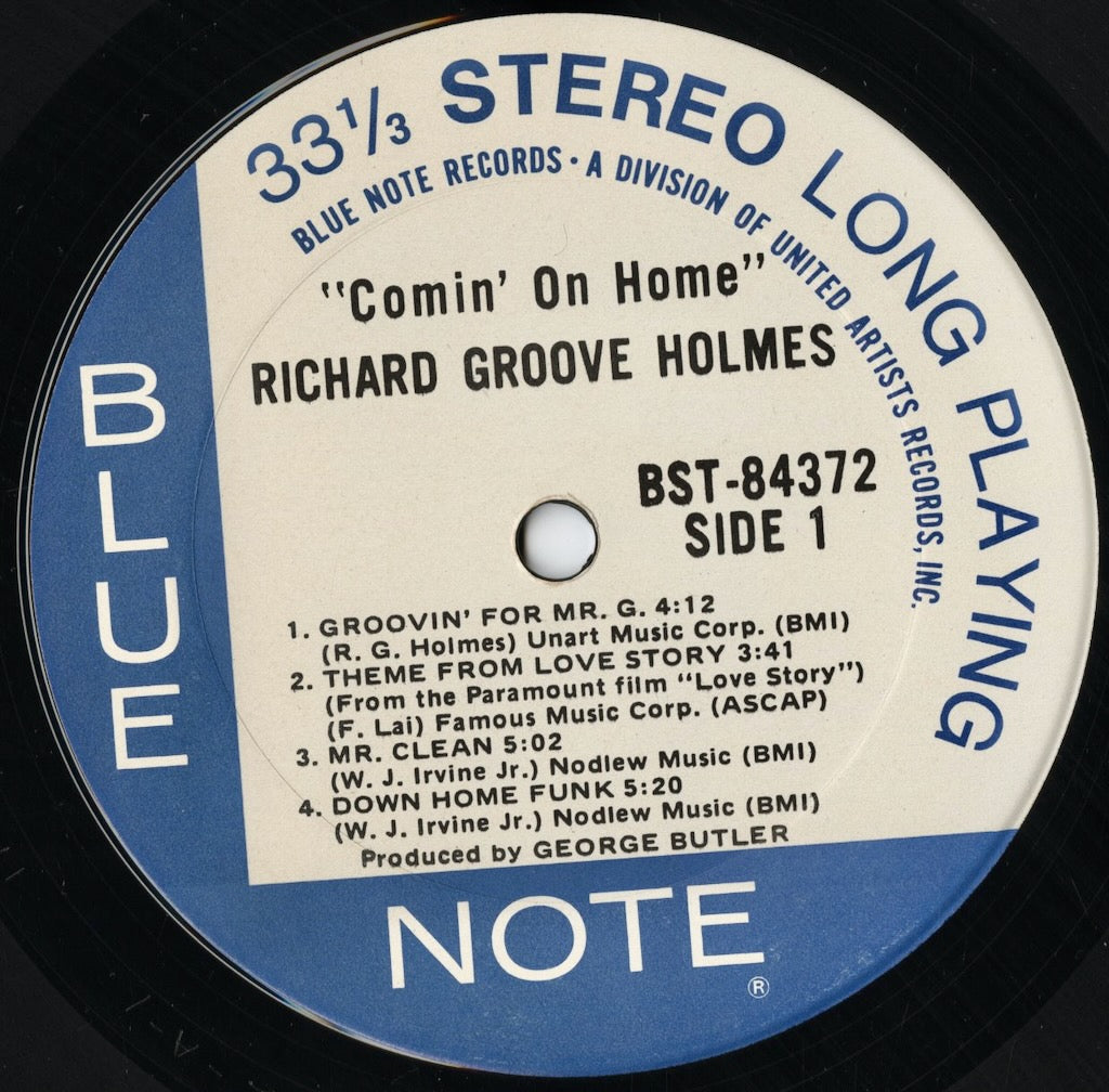 Richard Groove Holmes - Comin' On Home (BST-84372) 1972 US Blue Note｜中古LP