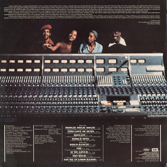 A Taste Of Honey - A Taste Of Honey (ST-11754) 1978 US Capitol｜中古LP