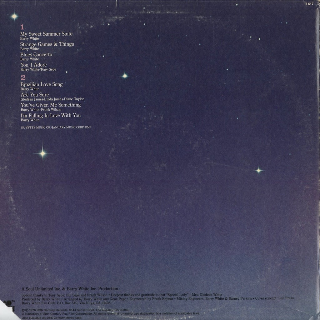 Love Unlimited Orchestra - My Sweet Summer Suite (T-517) 1976 US 20th Century｜中古LP
