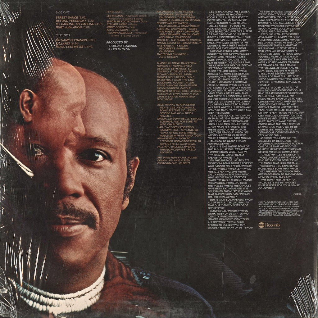 Les McCann - Music Lets Me Be (AS-9329) LP 1977 US ABC Impulse!｜中古LP