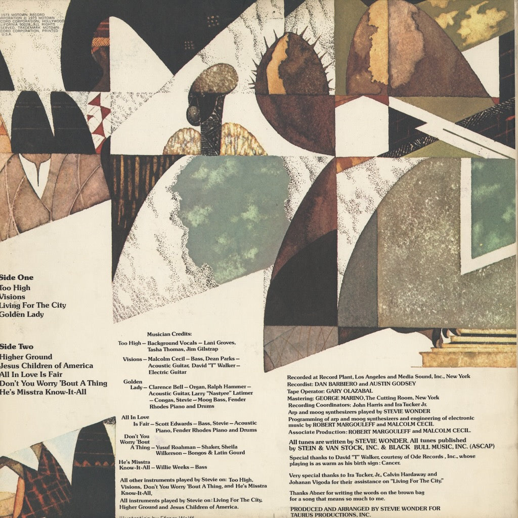 Stevie Wonder / スティーヴィ・ワンダー / Innervisions (T 326L)