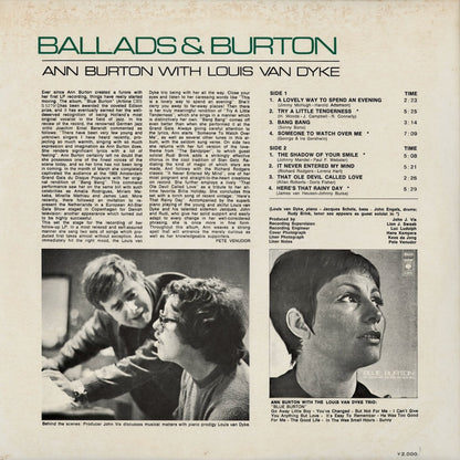 Ann Burton - Ballads & Burton (ECPL-32) 1972 JPN Epic｜中古LP