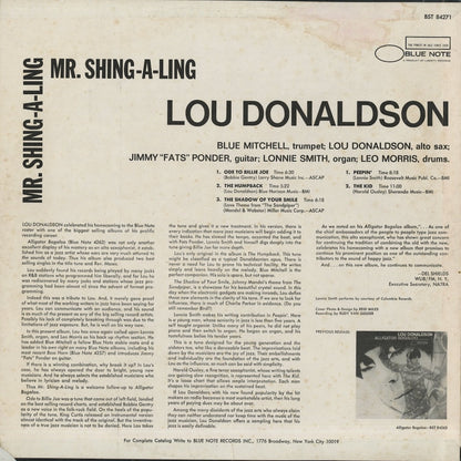 Lou Donaldson / ルー・ドナルドソン / Mr. Shing-A-Ling (BST 84271)