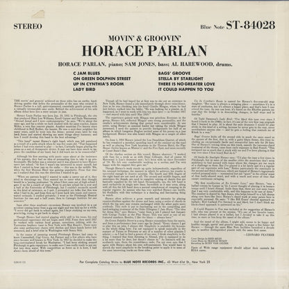 Horace Parlan / ホレス・パーラン / Movin' & Groovin' (GXK8123)