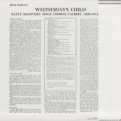 Patty McGovern / パティ・マクガヴァン / Wednesday's Child (NLP 5500)