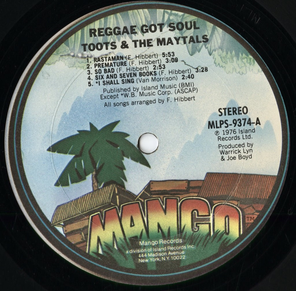 Toots & The Maytals - Reggae Got Soul (MLPS 9374) 1976 US Mango｜中古LP