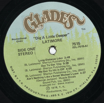 Latimore - Dig A Little Deeper (7515) 1978 US Glades｜中古LP