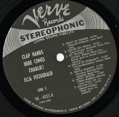 Ella Fitzgerald / エラ・フィッツジェラルド / Clap Hands Here Comes Charlie! (V6-4053)