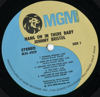 Johnny Bristol - Hang On In There Baby (M3G 4959) 1974 US MGM｜中古LP