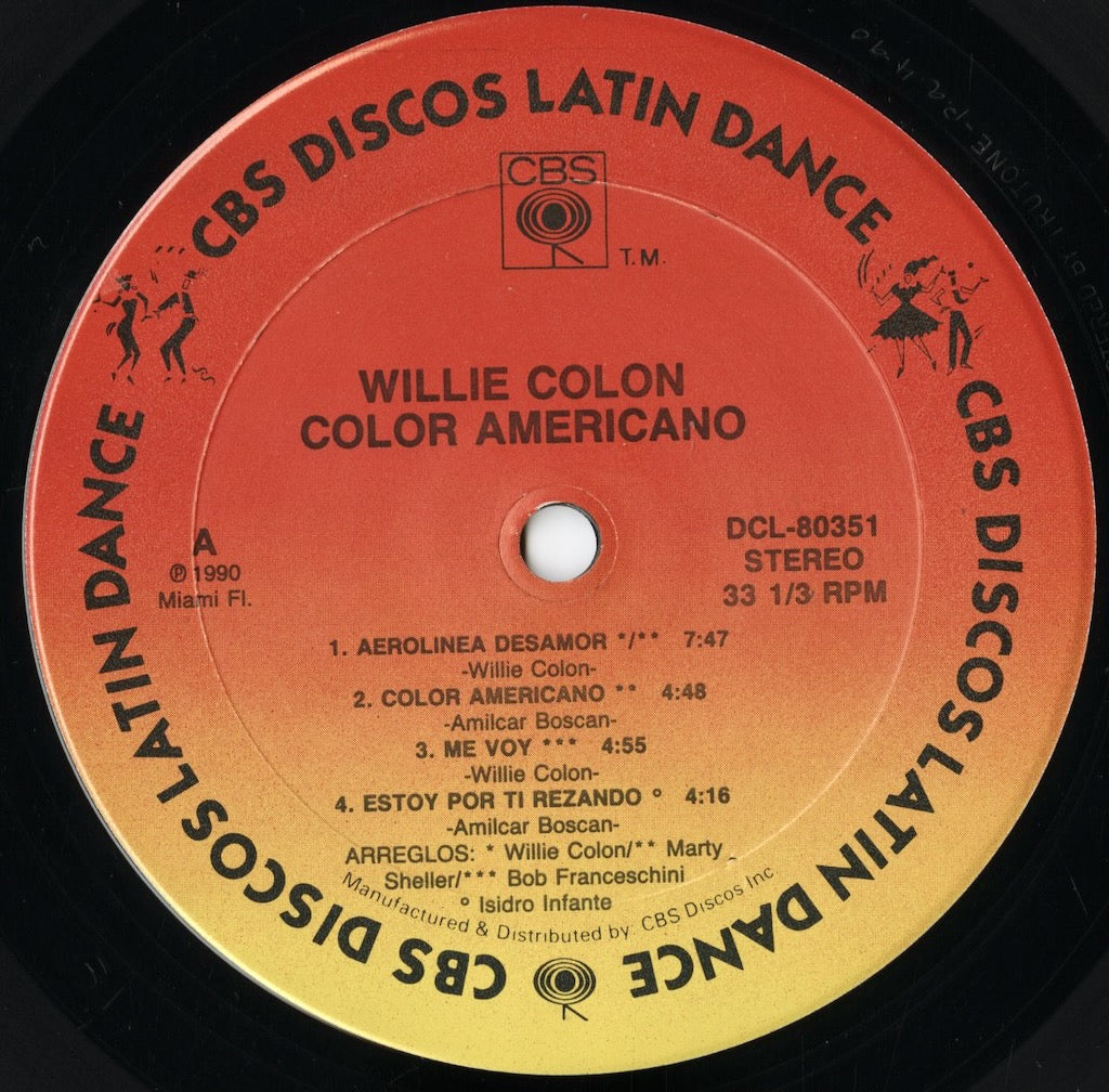 Willie Colón – Color Americano (DCL-80351) LP 1990 US CBS オリジナル盤