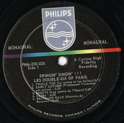 Double Six Of Paris - Swingin' Singin'! (PHM 200-026) LP 1962 US Philips｜中古LP