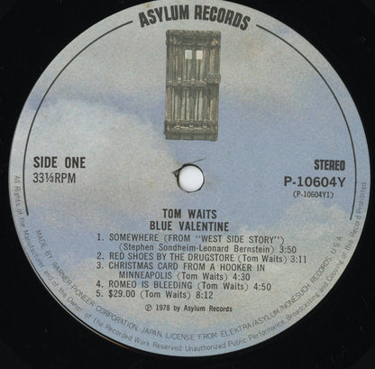 Tom Waits - Blue Valentine (P-10604Y) LP 1978 JPN Asylum｜中古LP