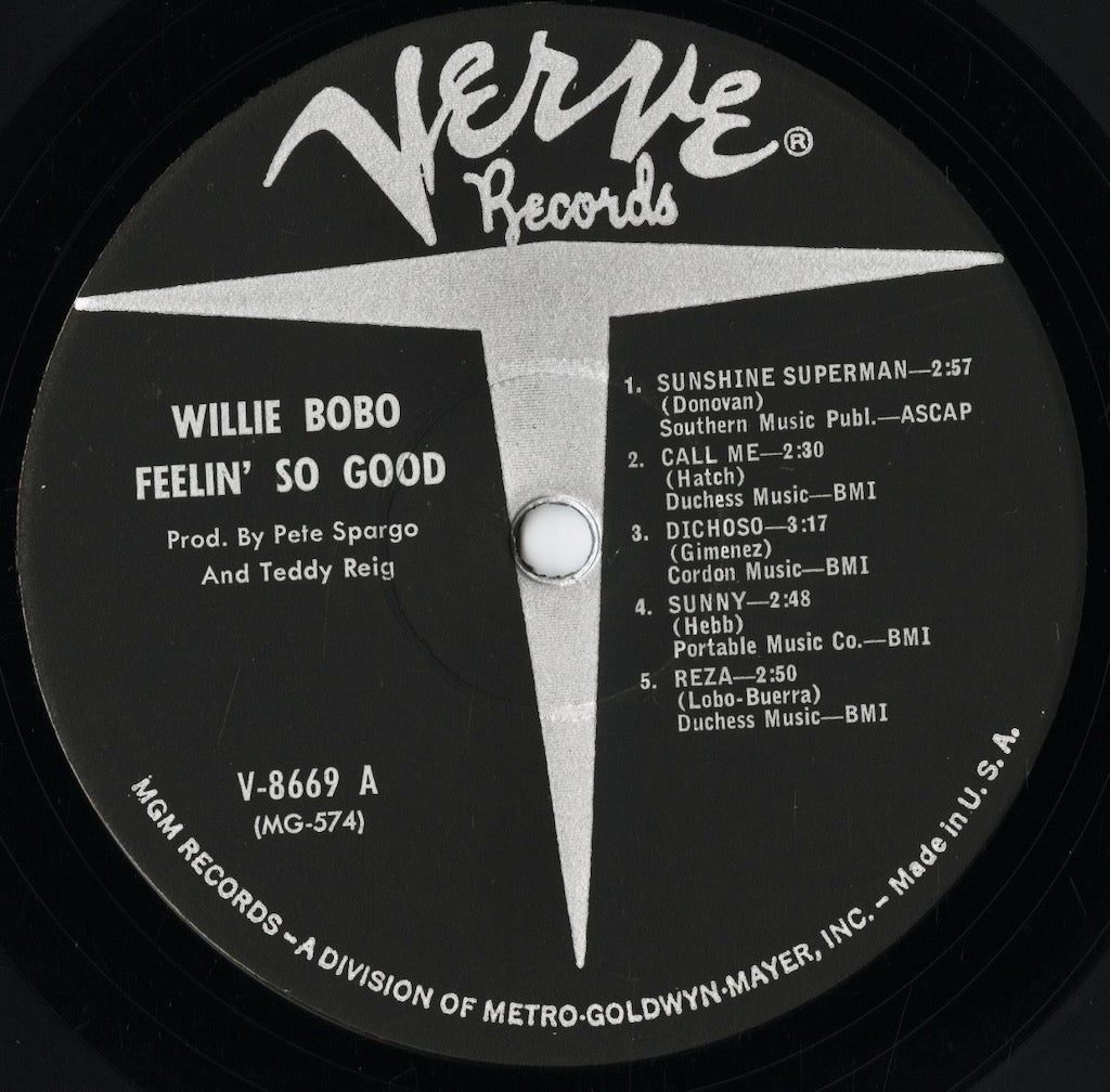 Willie Bobo - Feelin' So Good (V-8669) 1966 US Verve｜中古LP