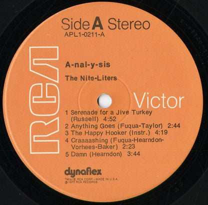 The Nite-Liters - A-Nal-Y-Sis (APL1-0211) 1973 US RCA｜中古LP