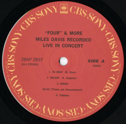 Miles Davis / マイルス・デイヴィス / 'Four' & More - Recorded Live In Concert (28AP 2837)