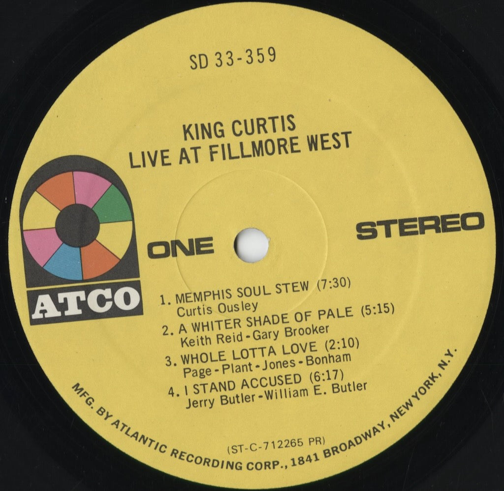 King Curtis - Live At Fillmore West (SD 33-359) 1971 US ATCO｜中古LP
