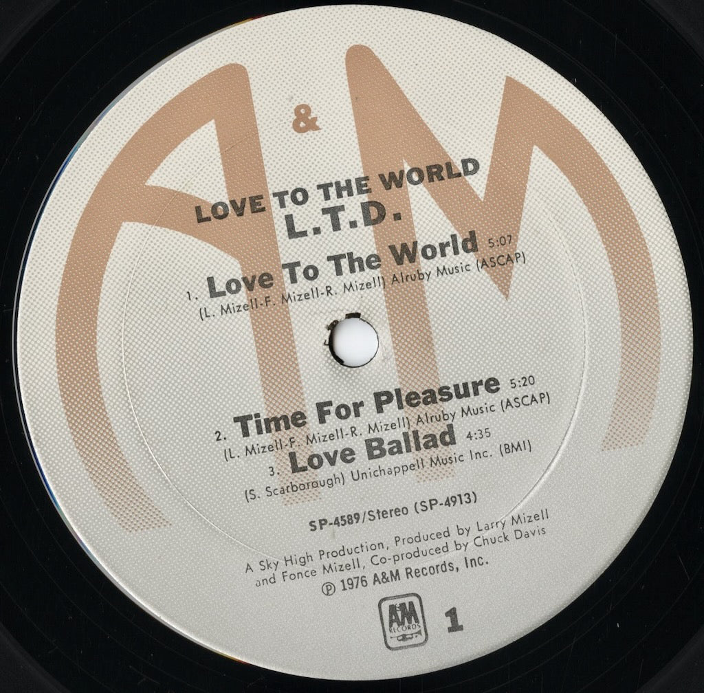 L.T.D. - Love To The World (SP-4589) LP 1976 US A&M｜中古LP