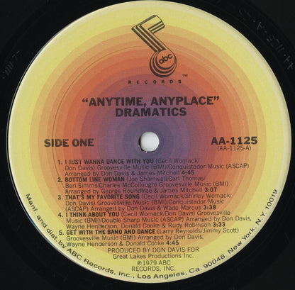 Dramatics - Any Time Any Place (AA-1125) LP 1979 US ABC｜中古LP