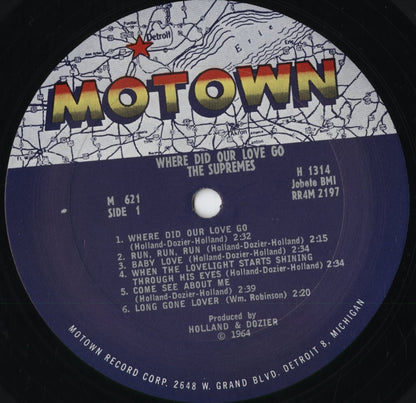 The Supremes - Where Did Our Love Go (M 621) 1964 US Motown｜中古LP
