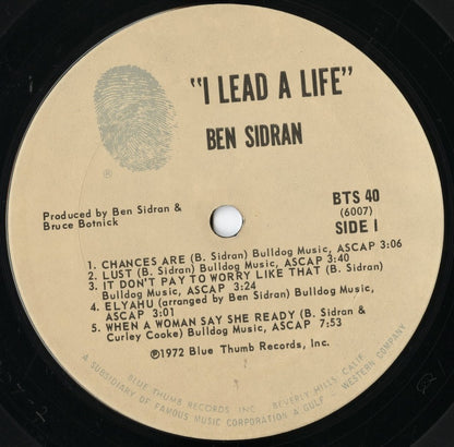 Ben Sidran / ベン・シドラン / I Lead A Life (BTS 40)