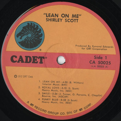 Shirley Scott - Lean On Me (CA50025) 1972 US Cadet｜中古LP