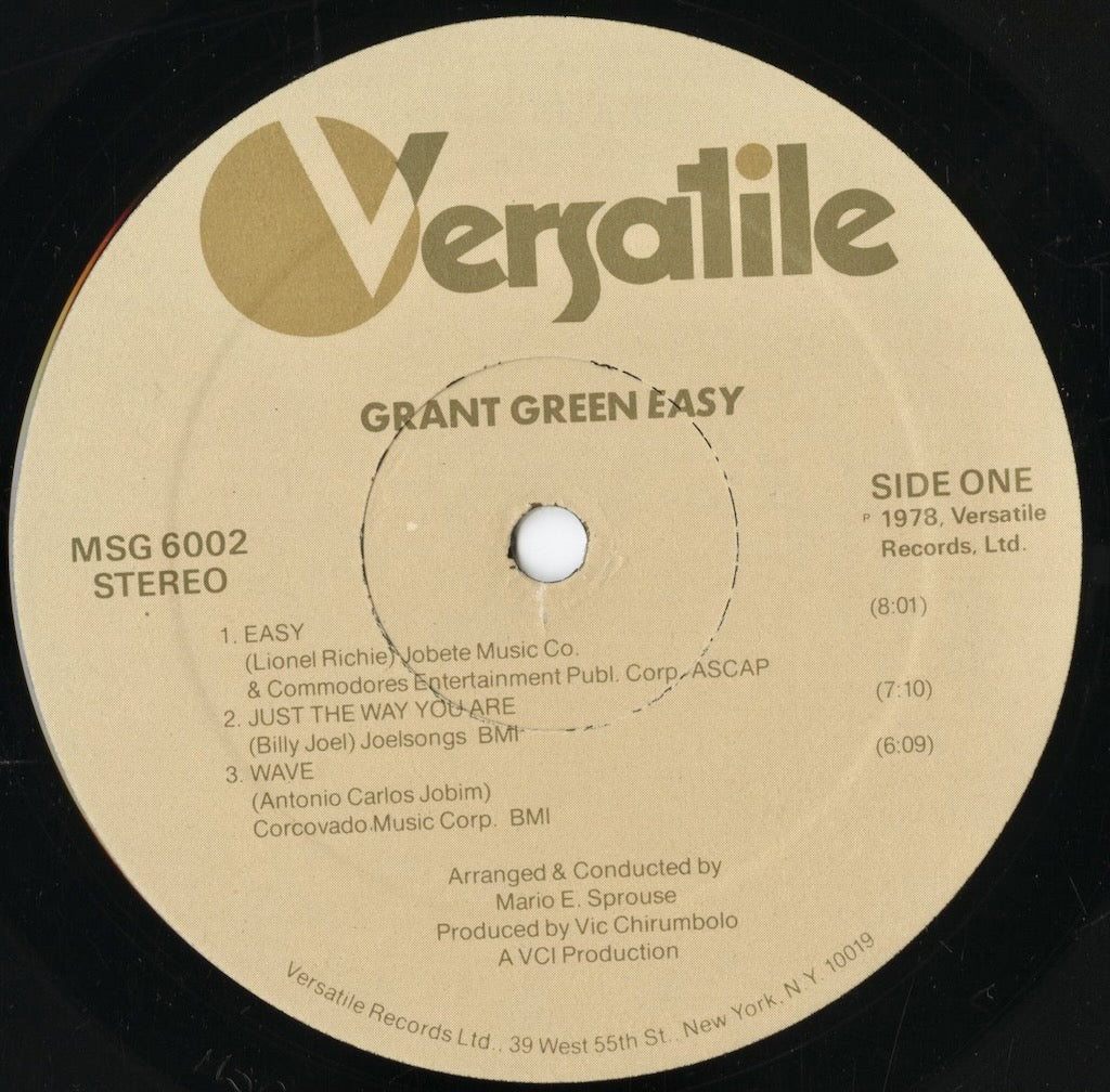 Grant Green - Easy (MSG 6002) 1978 US Versatile｜中古LP