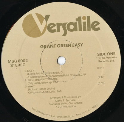 Grant Green - Easy (MSG 6002) 1978 US Versatile｜中古LP