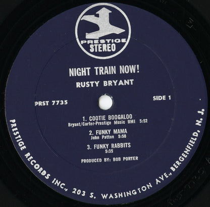 Rusty Bryant – Night Train Now! (PRST-7735) 1969 US Prestige｜中古LP