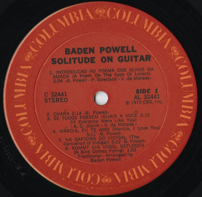 Baden Powell - Solitude On Guitar (C32441) 1973 US Columbia｜中古LP