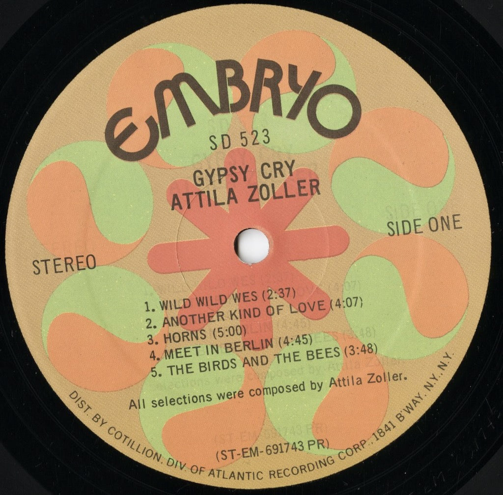 Attila Zoller - Gypsy Cry (SD 523) LP 1970 US Embryo｜中古LP