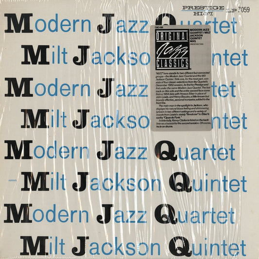Modern Jazz Quartet, Milt Jackson Quintet - MJQ (OJC-125) 1984 US Original Jazz Classics｜中古LP
