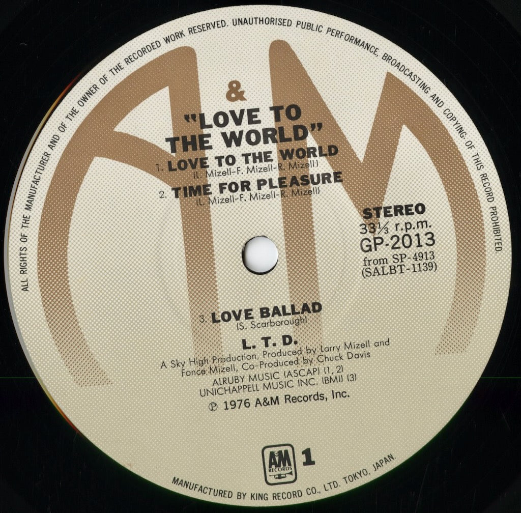L.T.D. / Love To The World GP-2013 | 中古レコード通販 VOXMUSIC