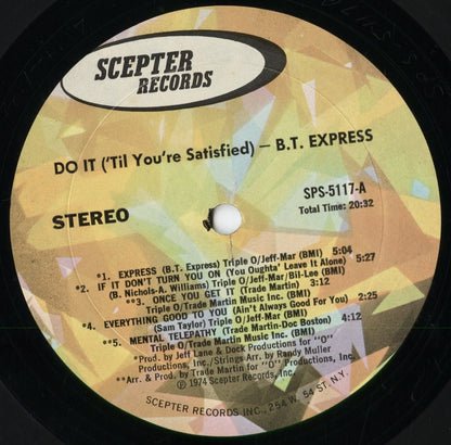 B.T. Express - Do It (SPS-5117) 1974 US Scepter｜中古LP