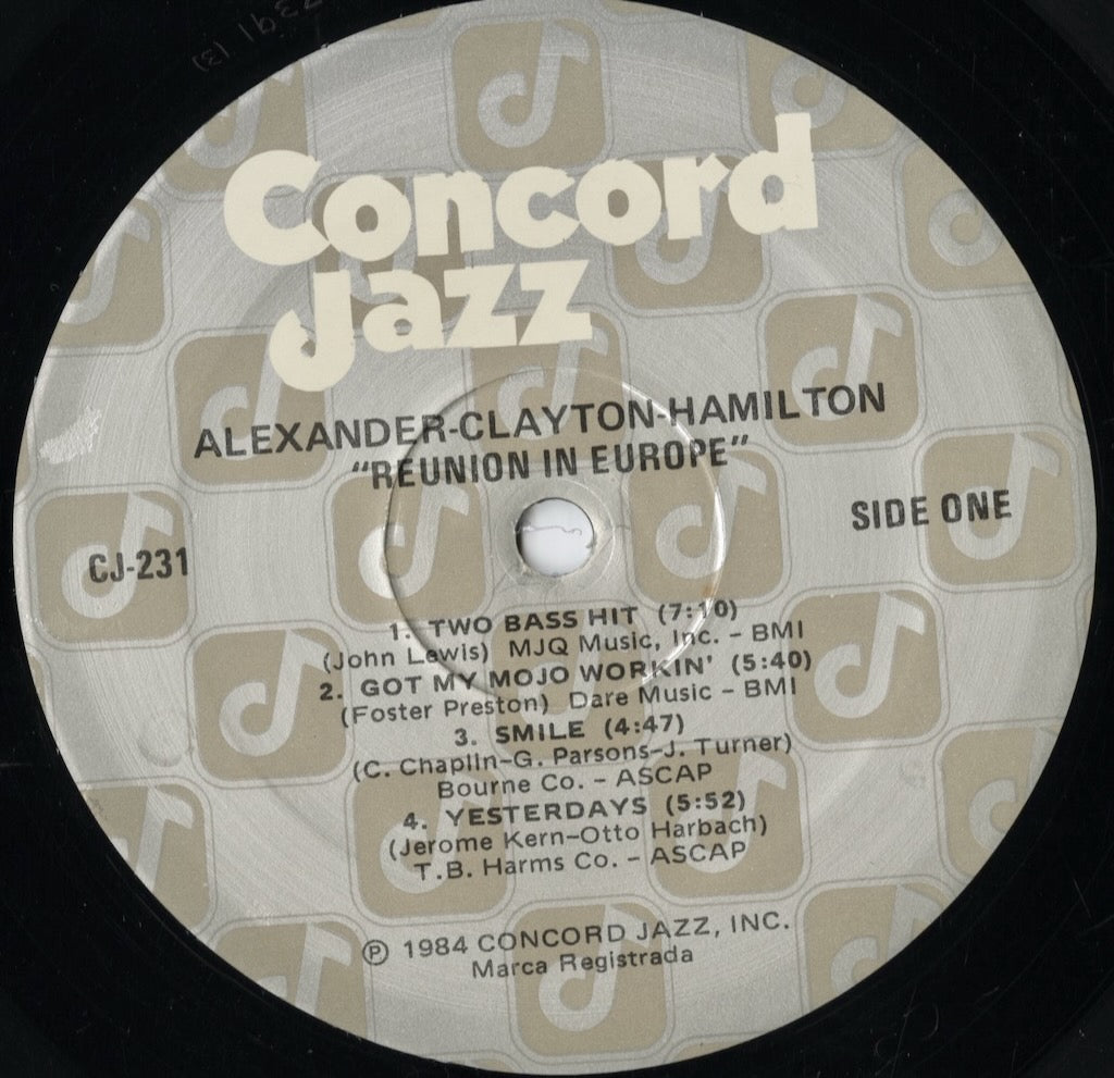 Monty Alexander - Reunion In Europe (CJ 231) 1984 US Concord Jazz｜中古LP
