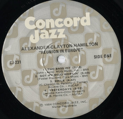 Monty Alexander - Reunion In Europe (CJ 231) 1984 US Concord Jazz｜中古LP