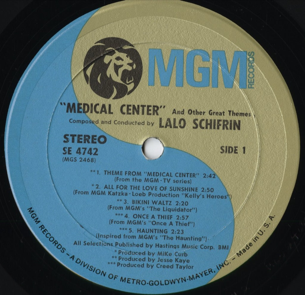Lalo Schifrin - Medical Center (SE-4742) 1970 US MGM｜中古LP